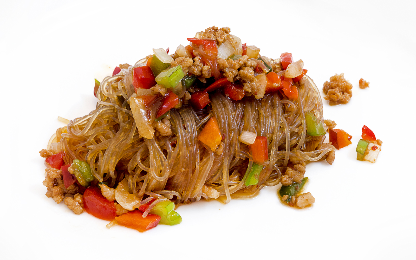 Spaghetti di soia piccanti